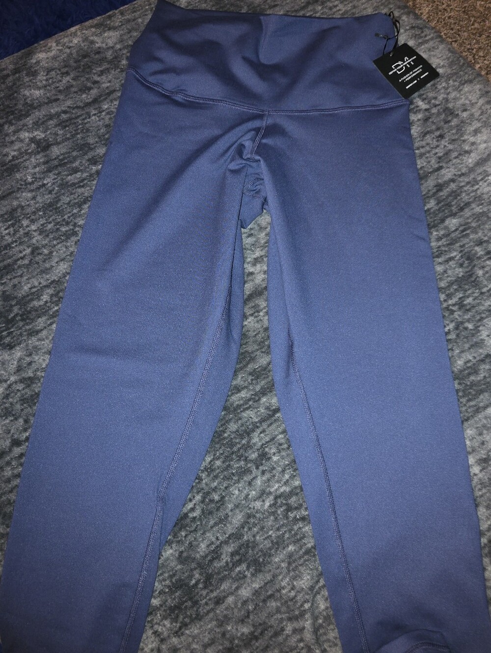 Ladies Control Waist Navy Active Leggings